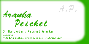 aranka peichel business card